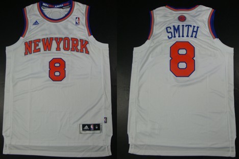 New York Knicks #8 J.R. Smith Revolution 30 Swingman 2013 White Jersey - Zenithce