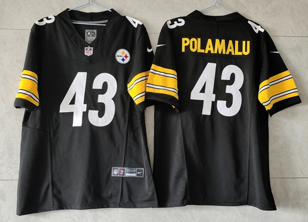 Pittsburgh Steelers #43 Troy Polamalu Black 2023 F.U.S.E. Vapor Untouchable Limited Jersey - Zenithce