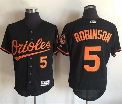 Orioles #5 Brooks Robinson Black Flexbase Authentic Collection Stitched Jersey - Zenithce