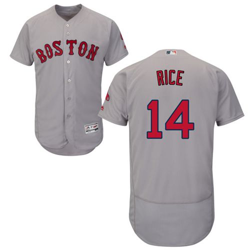 Red Sox #14 Jim Rice Grey Flexbase Authentic Collection Stitched Jersey - Zenithce