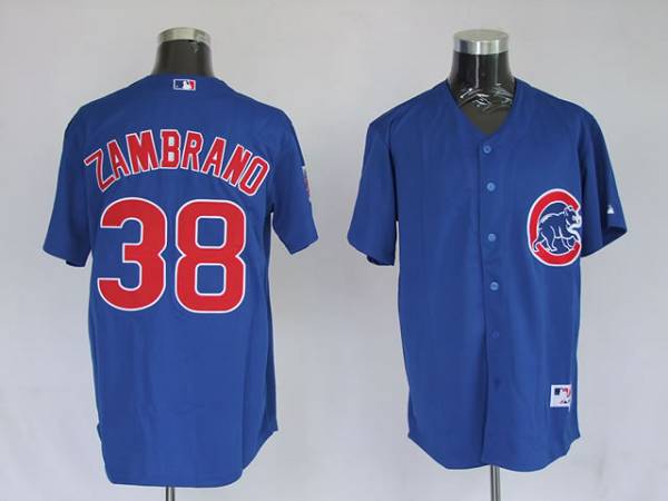 Cubs #38 Carlos Zambrano Stitched Blue Jersey - Zenithce
