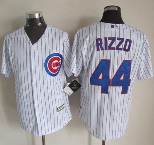 Cubs #44 Anthony Rizzo White Strip New Cool Base Stitched Jersey - Zenithce