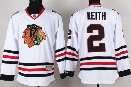 Blackhawks #2 Duncan Keith Stitched White Jersey - Zenithce