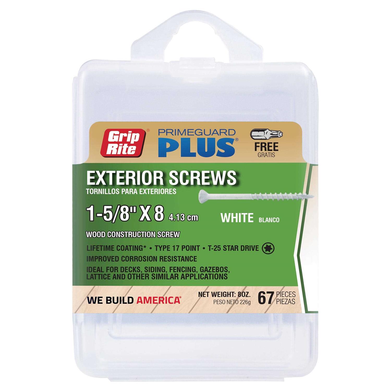 Grip-Rite PrimeGuard Plus #8 x Wood to Wood Deck Screws - Zenithce