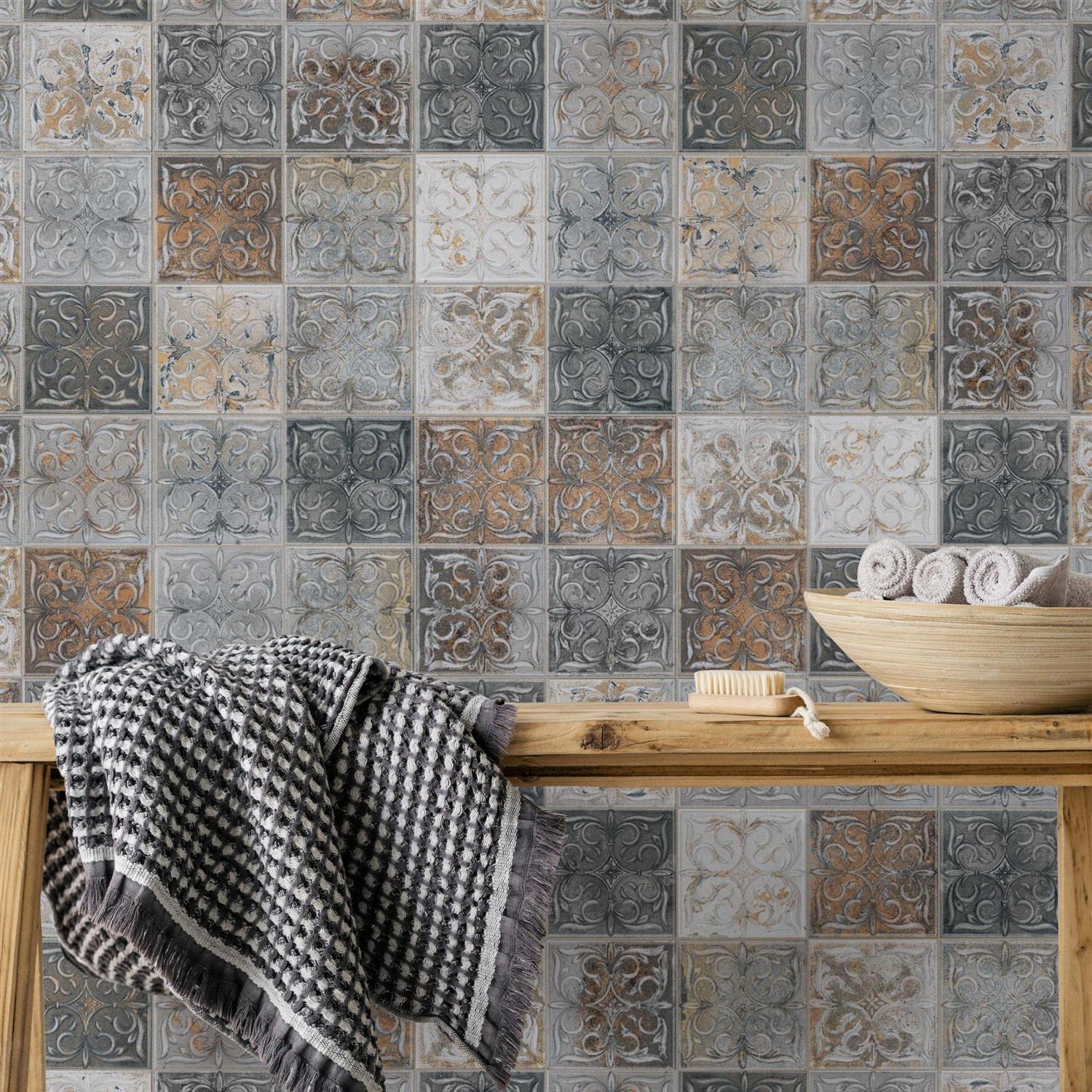 Merola Tile Antigua Lis Porcelain Wall Tile - Zenithce