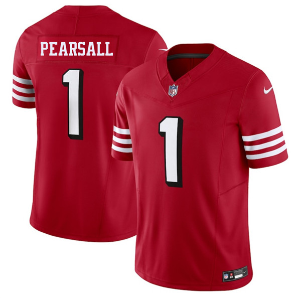San Francisco 49ers #1 Ricky Pearsall New Red 2025 F.U.S.E. Vapor Untouchable Limited Stitched Jersey - Zenithce