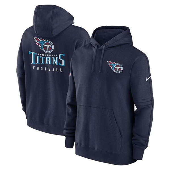 Tennessee Titans Navy Sideline Club Fleece Pullover Hoodie - Zenithce