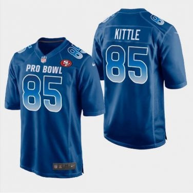 San Francisco 49ers #85 George Kittle Blue Stitched Jersey - Zenithce