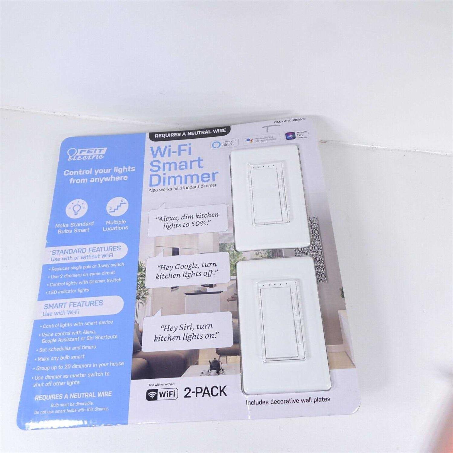 Feit Electric 15-Amp Indoor Alexa / Google Assistant Compatible Plug-in Smart Wi-Fi Single Outlet Wall Plug - Zenithce