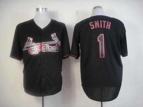 Cardinals #1 Ozzie Smith Black Fashion Stitched Jersey - Zenithce