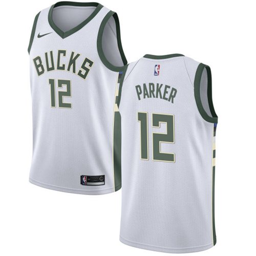 Milwaukee Bucks #12 Jabari Parker White Swingman Association Edition Jersey - Zenithce