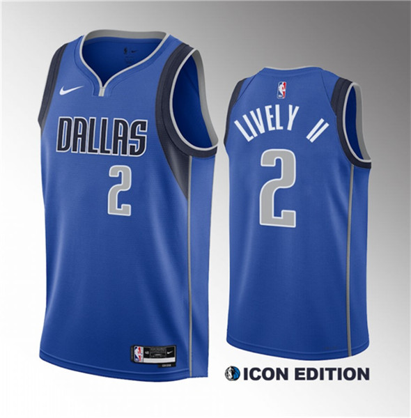 Dallas Mavericks #2 Dereck Lively II Blue 2023 Draft Icon Edition Stitched Jersey - Zenithce