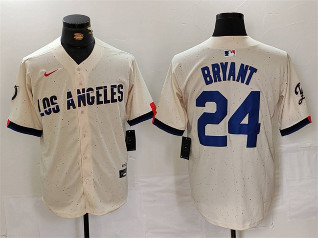 Los Angeles Dodgers #24 Kobe Bryant Cream Stitched Jersey - Zenithce
