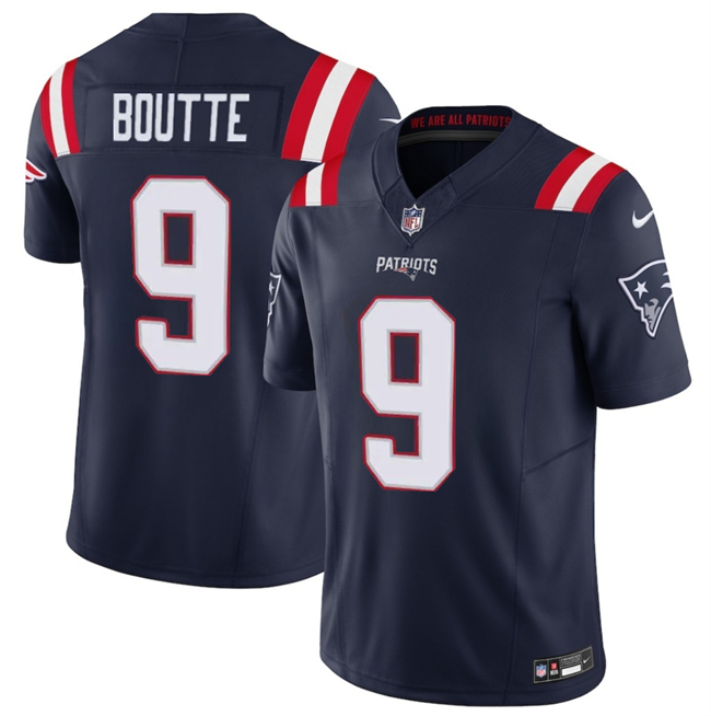New England Patriots #9 Kayshon Boutte Navy 2025 F.U.S.E. Vapor Limited Stitched Jersey - Zenithce