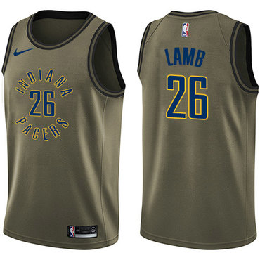 Pacers #26 Jeremy Lamb Green Salute to Service Swingman Jersey - Zenithce