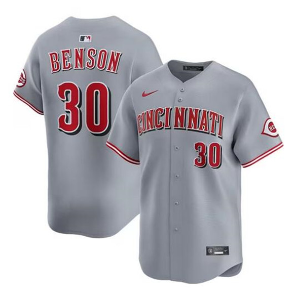 Cincinnati Reds #30 Will Benson Gray Road Limited Stitched Jersey - Zenithce