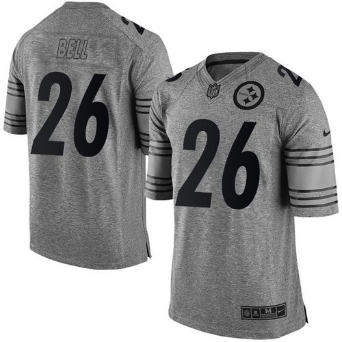 Steelers #26 Le'Veon Bell Gray Stitched Limited Gridiron Gray Nike Jersey - Zenithce