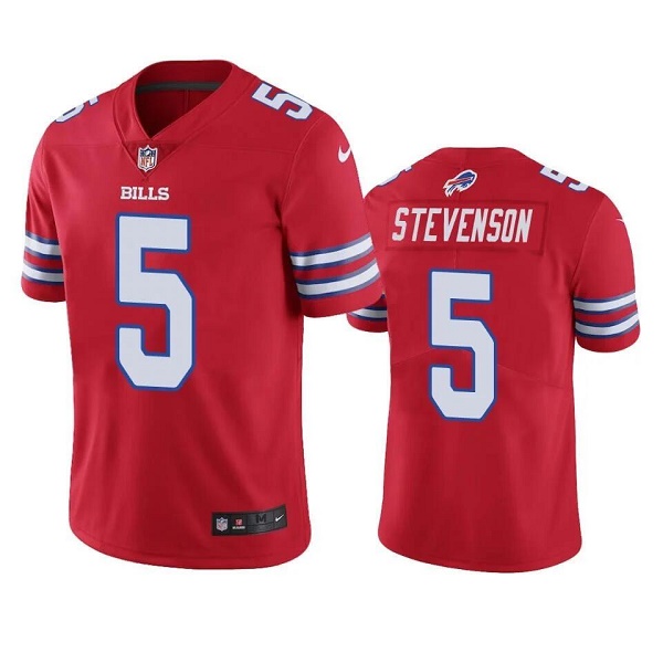Buffalo Bills #5 Marquez Stevenson Red Vapor Untouchable Limited Stitched Jersey - Zenithce