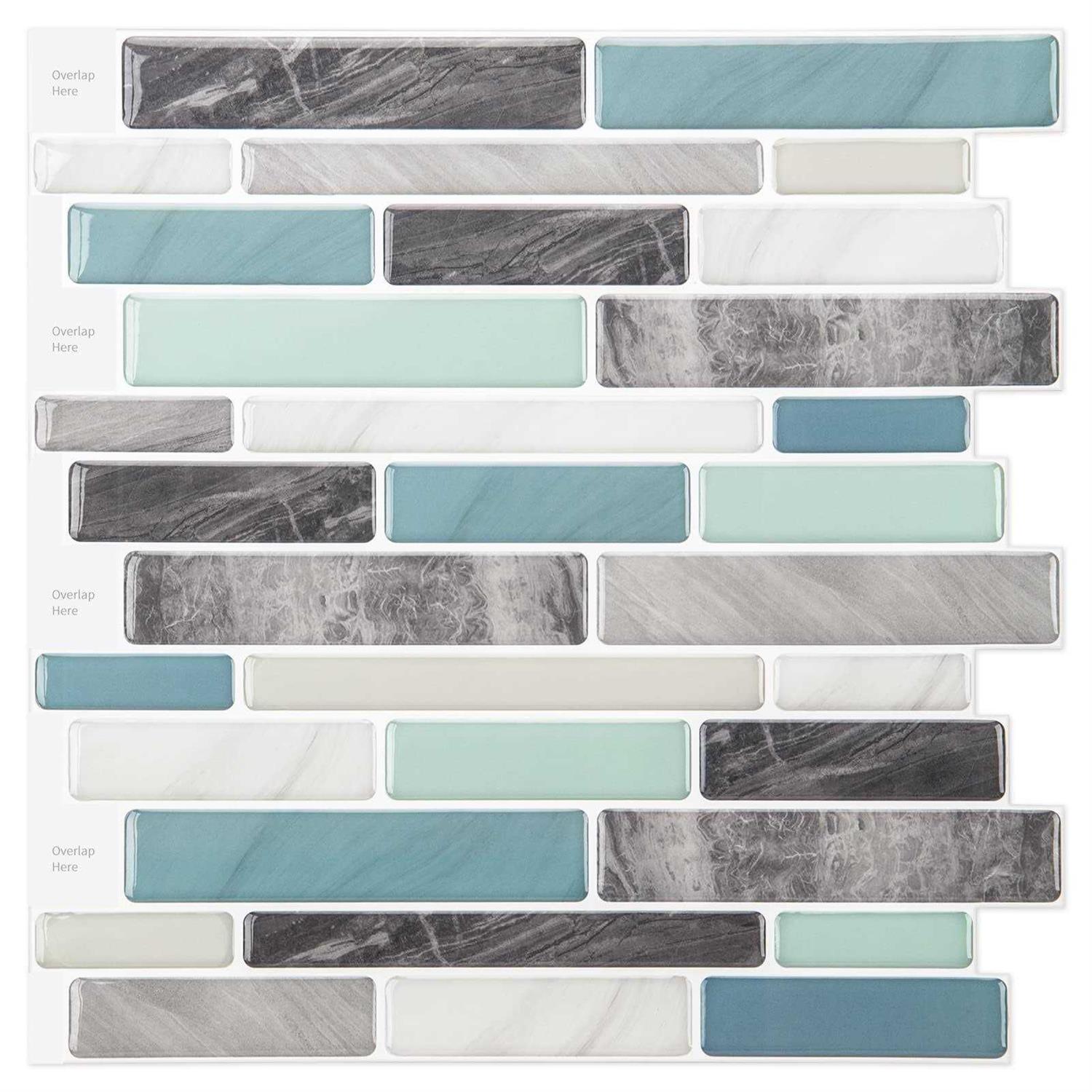 WOWSTAR 10-Sheet Peel and Stick Tiles - Zenithce