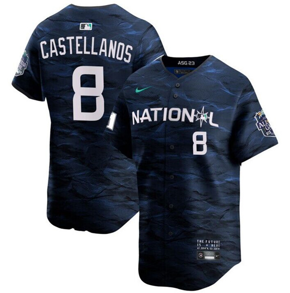 Philadelphia Phillies #8 Nick Castellanos Royal 2023 All-Star Cool Base Stitched Jersey - Zenithce