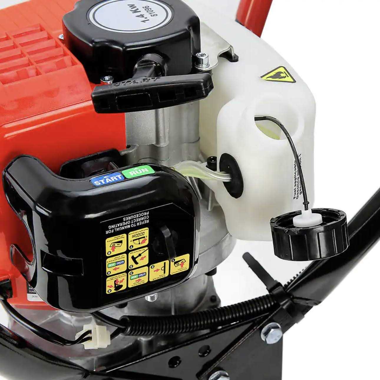 Xtremepowerus 52cc Gas-Powered 2-Stroke T-Post Fence Post Driver with Toolkit and Storage Case - Zenithce