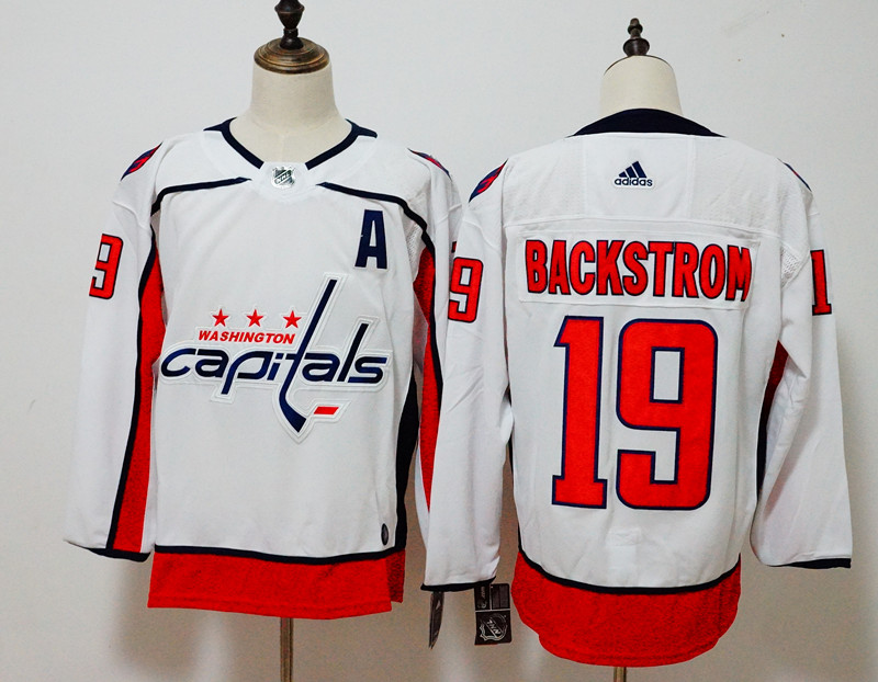 Washington Capitals #19 Nicklas Backstrom White Stitched Adidas Jersey - Zenithce