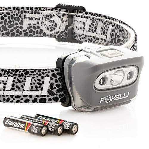 Foxelli LED Headlamp Flashlight for Adults & Kids Running Camping Hiking Head Lamp with White & Red Light - Zenithce