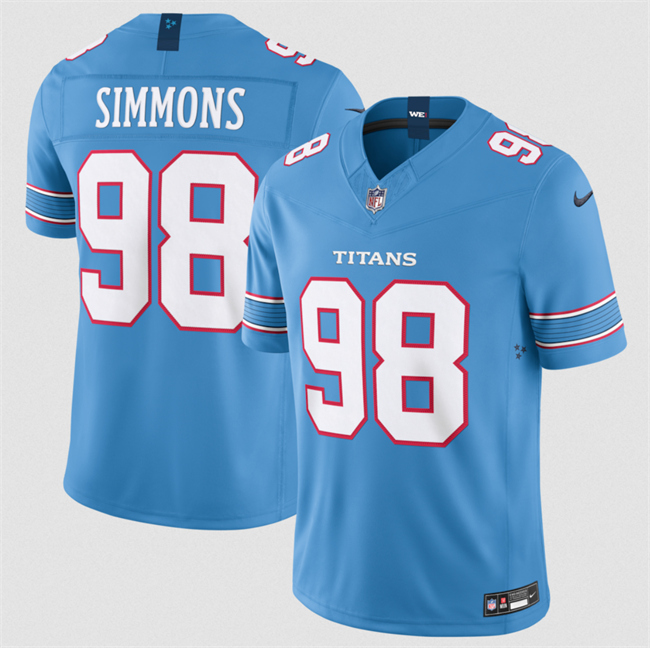 Tennessee Titans #98 Jeffery Simmons Light Blue 2026 F.U.S.E. Vapor Limited Stitched Jersey - Zenithce