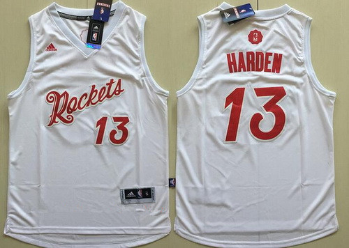 Houston Rockets #13 James Harden adidas White 2016 Christmas Day Stitched Swingman Jersey - Zenithce
