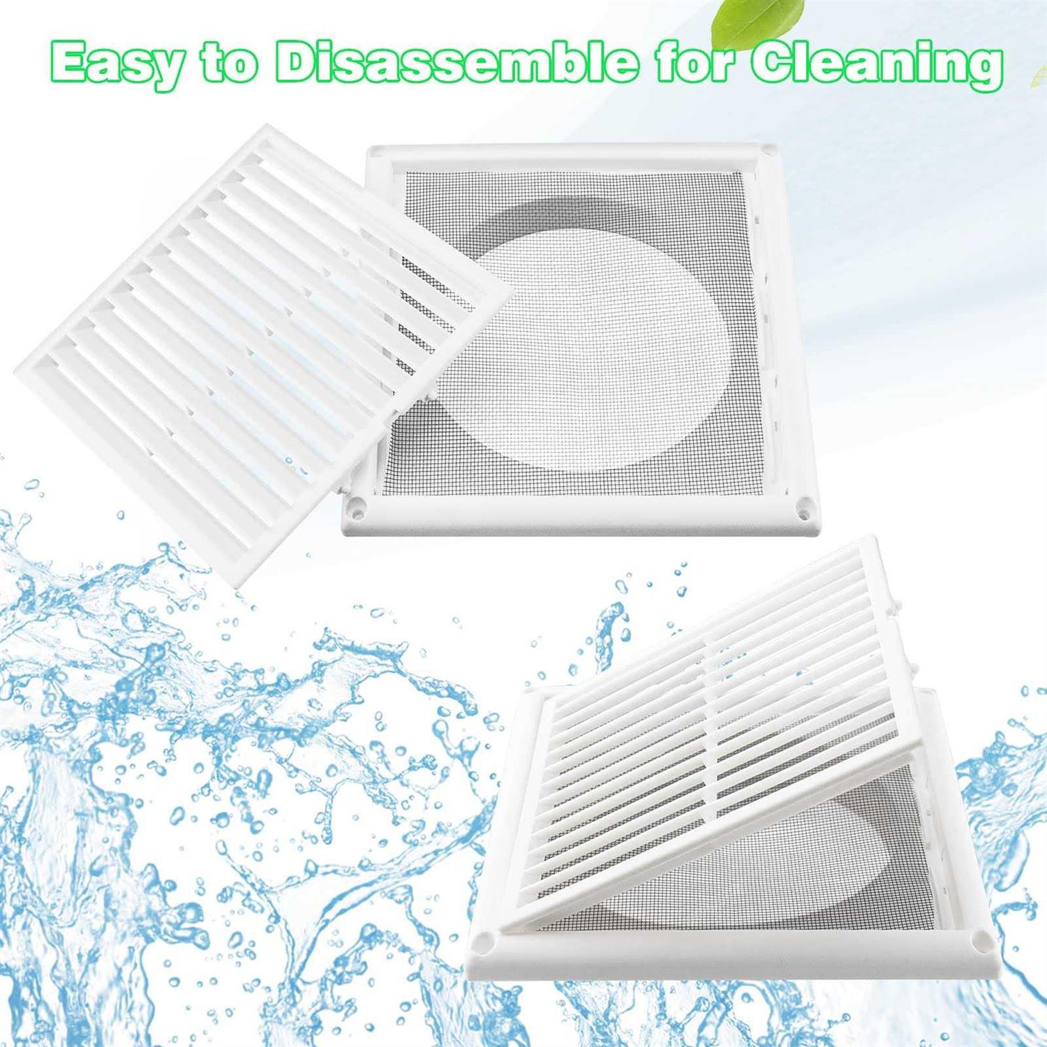 Funmit Louvered Vent Cover Stops Birds Nesting for Outside Dryer Exhaust Air Vent Cover Screws for Easy Installation - Zenithce