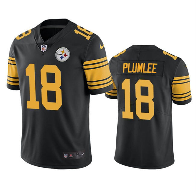 Pittsburgh Steelers #18 John Rhys Plumlee Black Color Rush Untouchable Limited Stitched Jersey - Zenithce