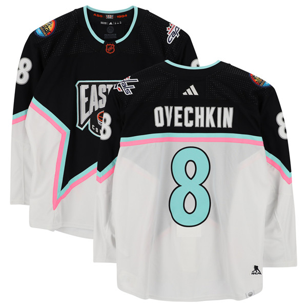 Washington Capitals #8 Alex Ovechkin Black White 2023 All-Star Stitched Jersey - Zenithce