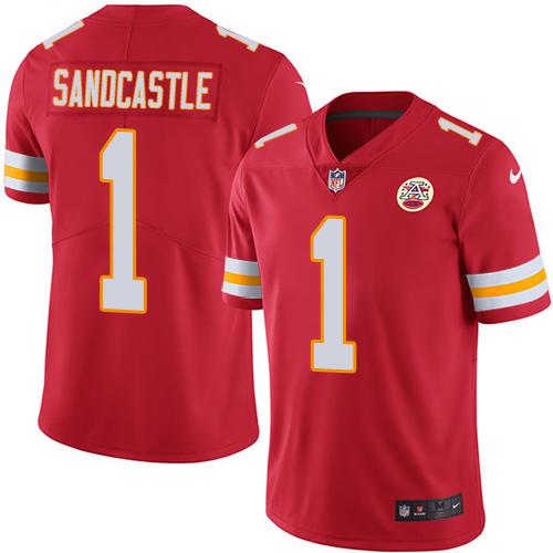 Chiefs #1 Leon Sandcastle Red Stitched Limited Rush Nike Jersey - Zenithce