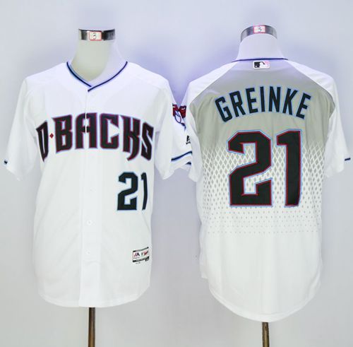 Diamondbacks #21 Zack Greinke White Capri New Cool Base Stitched Jersey - Zenithce