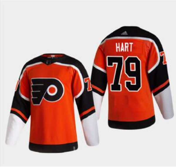 Philadelphia Flyers #79 Carter Hart Orange Reverse Retro Stitched Jersey - Zenithce