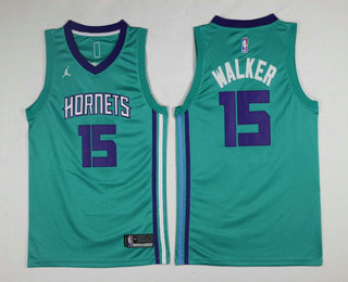 New Orleans Pelicans #15 Kemba Walker Green 2017-2018 Jordan Swingman Stitched Jersey - Zenithce