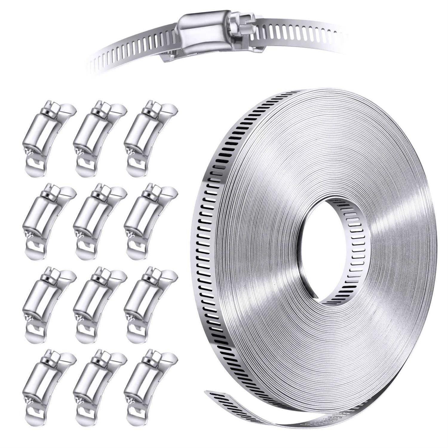 Steelsoft DIY Hose Clamp System Kit 304 Stainless Steel Hose Large - Zenithce