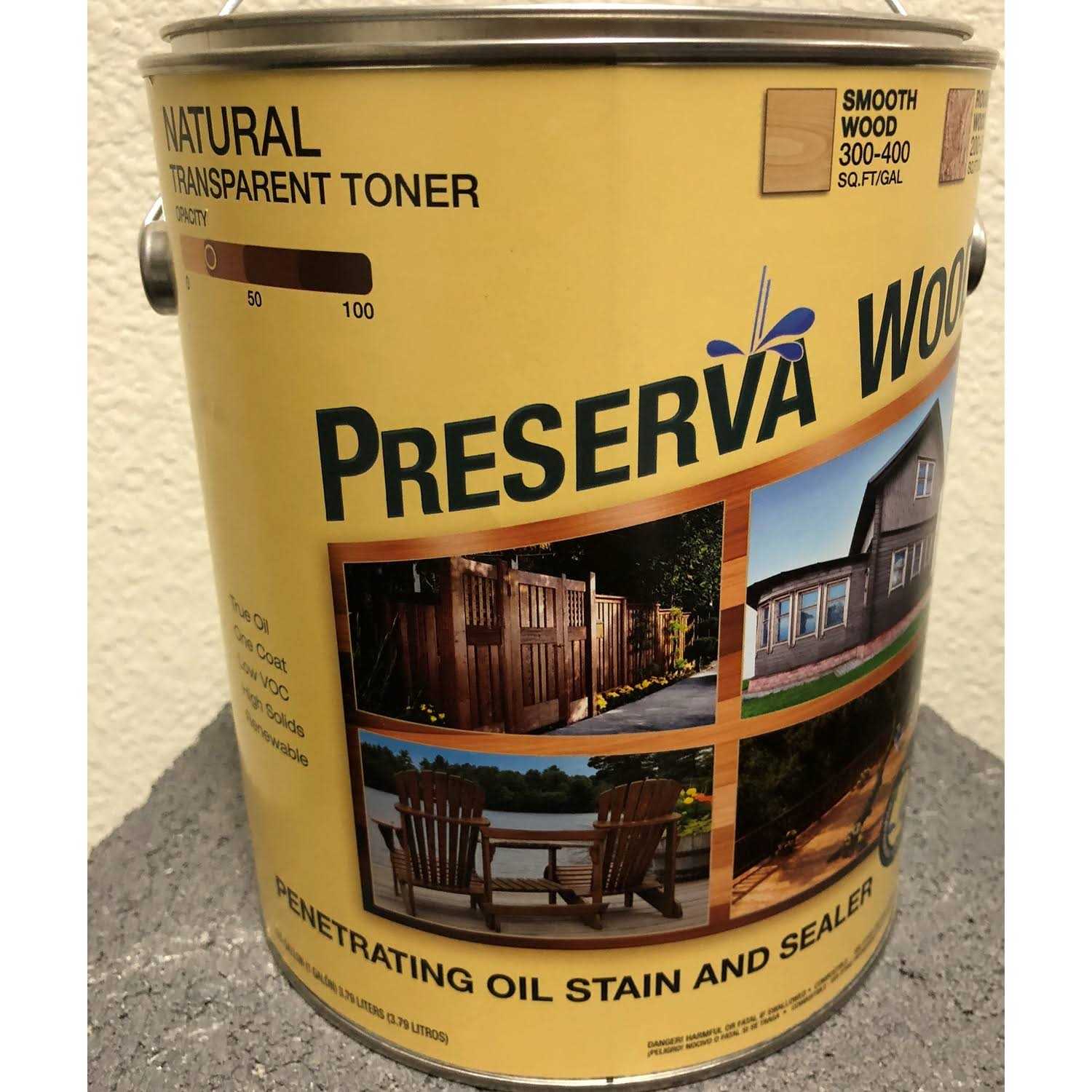 Preserva Wood 1 gal Oil-Based Exterior Stain and Sealer - Zenithce