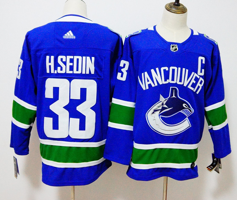 Vancouver Canucks #30 Henrik Sedin Blue Stitched Adidas Jersey - Zenithce