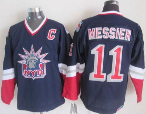 Rangers #11 Mark Messier Navy Blue CCM Statue Of Liberty Stitched Jersey - Zenithce