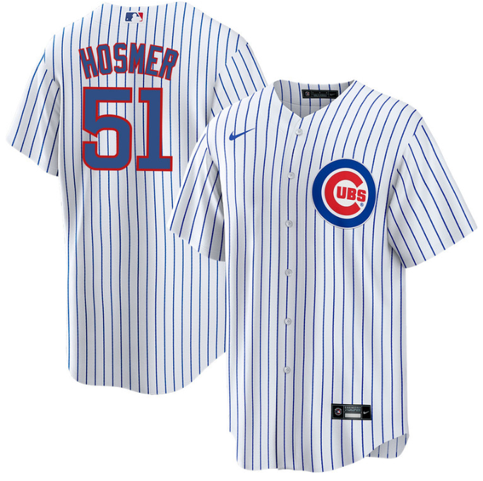 Chicago Cubs #51 Eric Hosmer White Cool Base Stitched Jersey - Zenithce