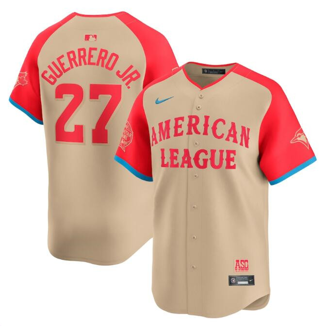 American League #27 Vladimir Guerrero Jr. Cream 2024 All-Star Limited Stitched Jersey - Zenithce