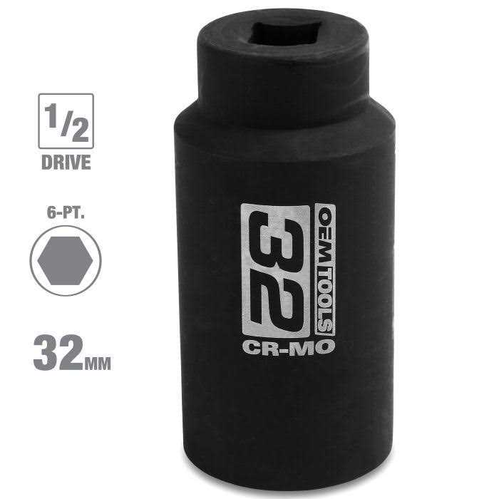 OEMTOOLS 0.50 in Drive 12-Pt 34mm Axle Nut Socket 24715 - Zenithce