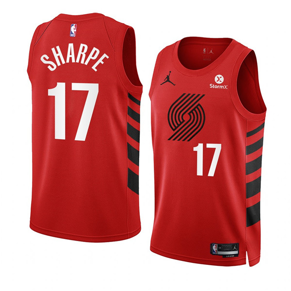 Portland Trail Blazers #17 Shaedon Sharpe 2022-23 Red Statement Edition Swingman Stitched Jersey - Zenithce
