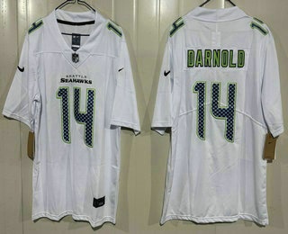Seattle Seahawks #14 Sam Darnold Limited White Fashion Vapor Jersey - Zenithce