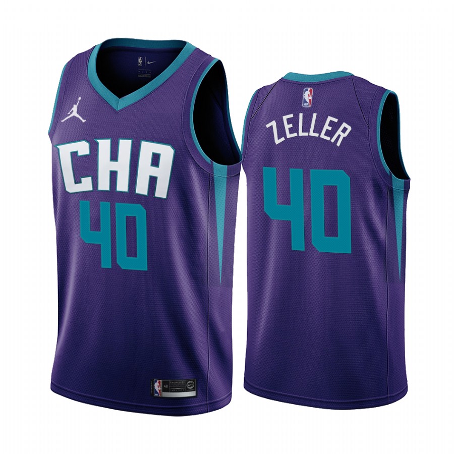 Hornets #40 Cody Zeller Purple 2019-20 Statement Edition Jersey - Zenithce