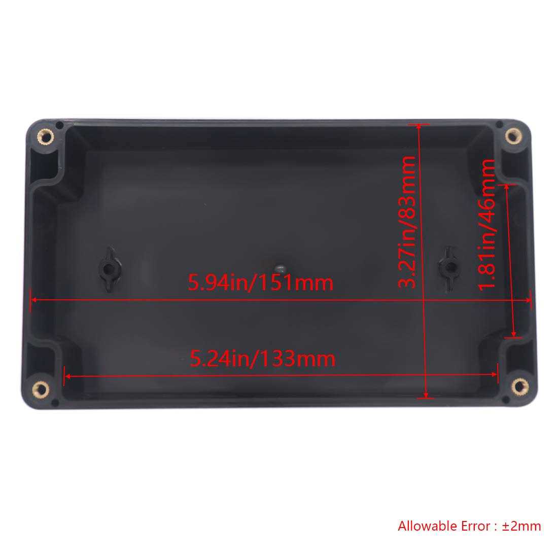 Raculety 2 Pack Project Box Ip65 Waterproof Junction Box Abs Plastic Black Electrical Boxes Diy Electronic Project Case Power Enclosure - Zenithce