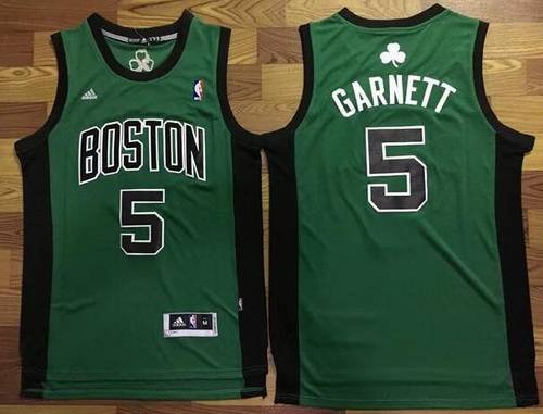 Boston Celtics #5 Kevin Garnett Green with Black Stitched adidas Revolution 30 Swingman Jersey - Zenithce