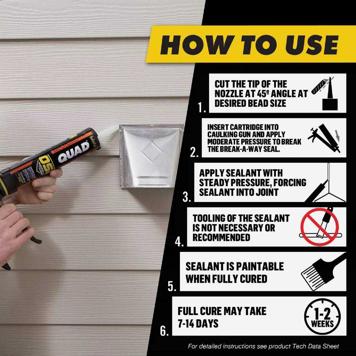 OSI Quad Advanced Formula 10 fl. oz Exterior WINDOW DOOR and Siding Sealant - Zenithce