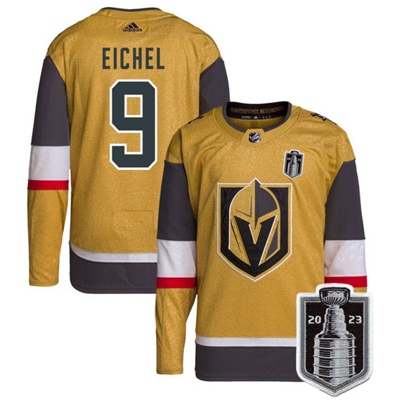 Vegas Golden Knights #9 Jack Eichel Gold 2023 Stanley Cup Final Stitched Jersey - Zenithce